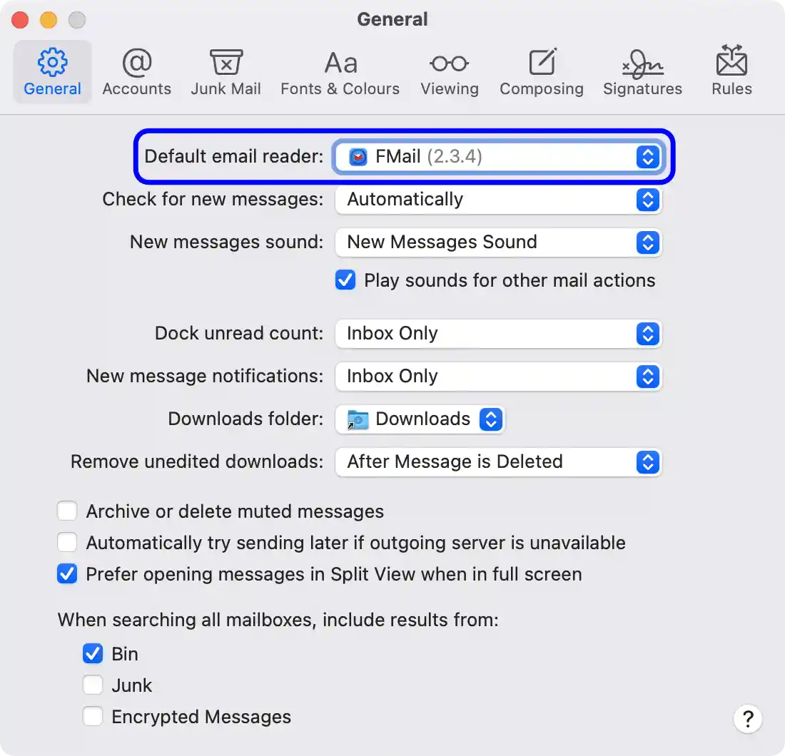 Mail Preferences