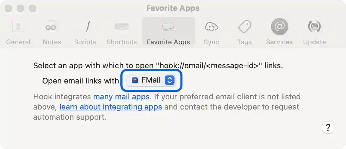 Hook preferences