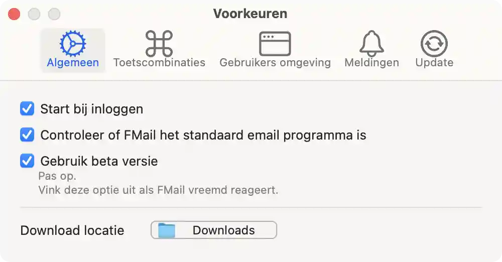 Preferences tab 1